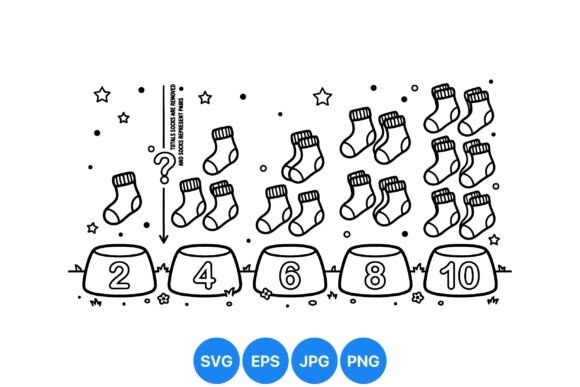 Download Counting Socks Educational Svg - Premium Resources