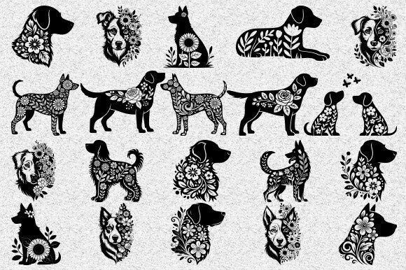Download Floral Dog Svg Bundle, Dog Svg Bundle - Dog svg bundle Collection