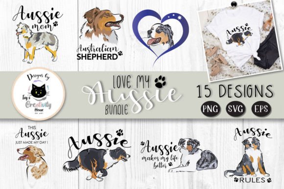 Download Aussie Dog SVG Bundle | Dog Mom SVG File - Dog svg bundle Collection