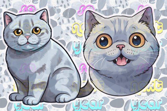 Download 6 British Shorthair Style Cat Designs - Cat designs Collection