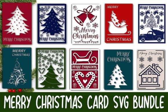 Download Merry Christmas Card SVG Bundle - Christmas card svg bundle Collection