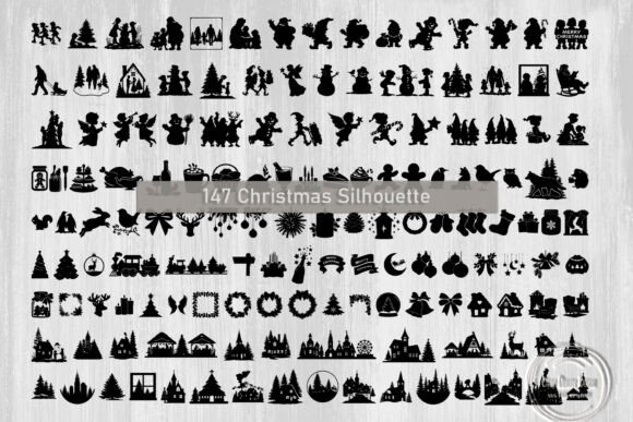 Download Christmas Silhouette Clipart Bundle - Premium Resources