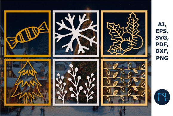 Download Paper Cut Christmas Card SVG Bundle - Christmas card svg bundle Collection