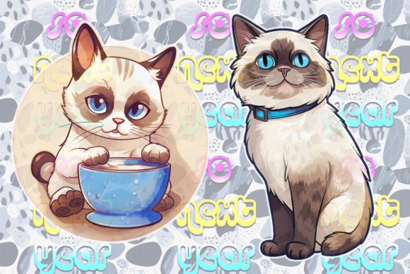Download 9 Snowshoe Style Cat Designs - Cat designs Collection